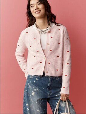 NWT Size S - NVLT Embellished Heart Motif Lady Jacket (NWT US$ 148)